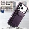 CASENEO For iPhone 17 Pro Magnetic Case PU Leather PC Phone Cover with Detachable Card Holder Kickstand Compatible with MagSafe