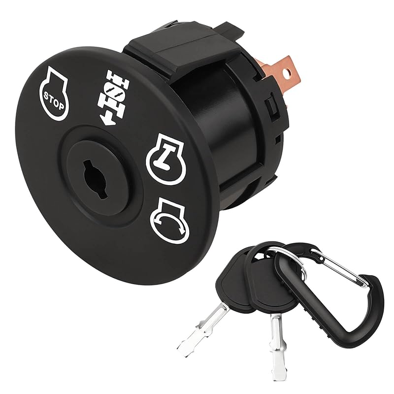 RAMATA 925-06119C 725-13425 Ignition Starter Switch With Key Fit For Cub Cadet Parts XT1-LT42 XT1-LT46 XT2-LX42 JD Troy Bilt TB30R TB42 TB46 MTD