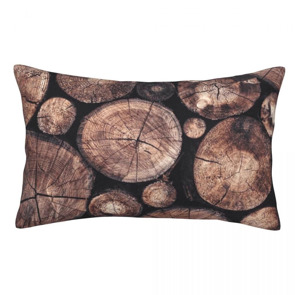 Oak Wood Rectangle Pillowcase Cushion Cover Decor Bedroom Bed Home Comfort Throw Pillow