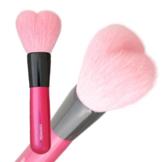 Takumi no Makeup Brush Cosmedo Kumano Brush Face Brush Heart-shaped (H-014P)