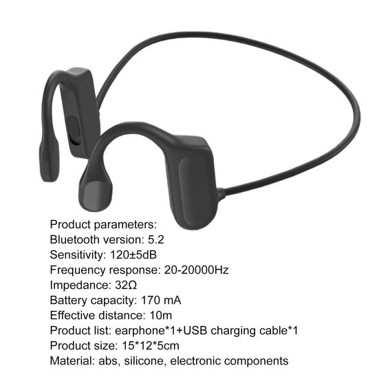 BL09 Bluetooth-compatible Earphone Waterproof Long Standby IPX5 Life Stereo Wireless Hanging-ear Bone Conduction
