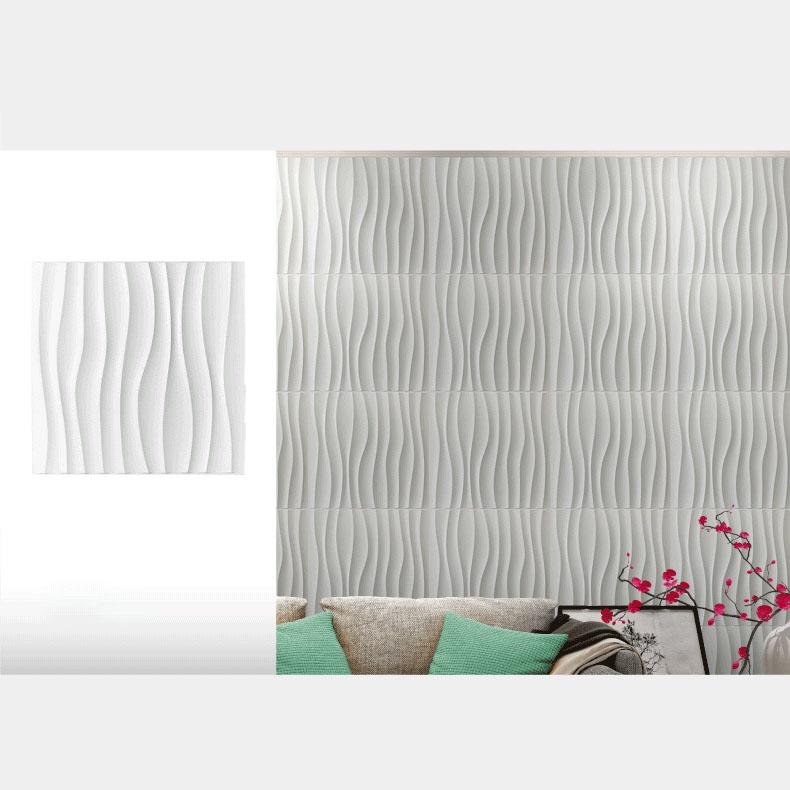 12 Pannelli Murali 3D Goffrati PVC Spessore 0,8 cm per Decorazione Parete di Sfondo Casa Hotel