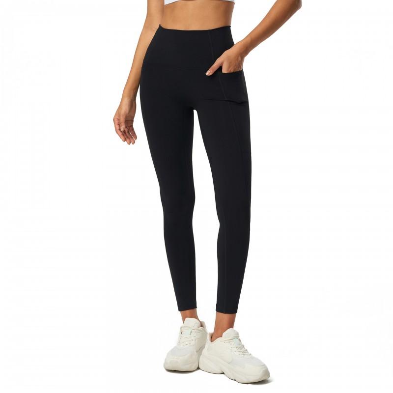 Womens High-Waisted Seamless Yoga Pants Breathable 9/10 Length Leggings Running Fitness Gym