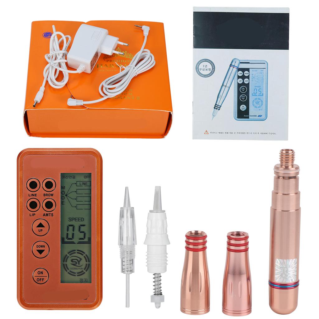 Eyebrow Lip Eyeliner Permanent Makeup Tattoo Machine Power Supply Set