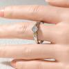 Classic Inlaid White CZ Women's Ring Minimalist Two Color Geometry Daily Wear Party Jewelry Anniversary Gift