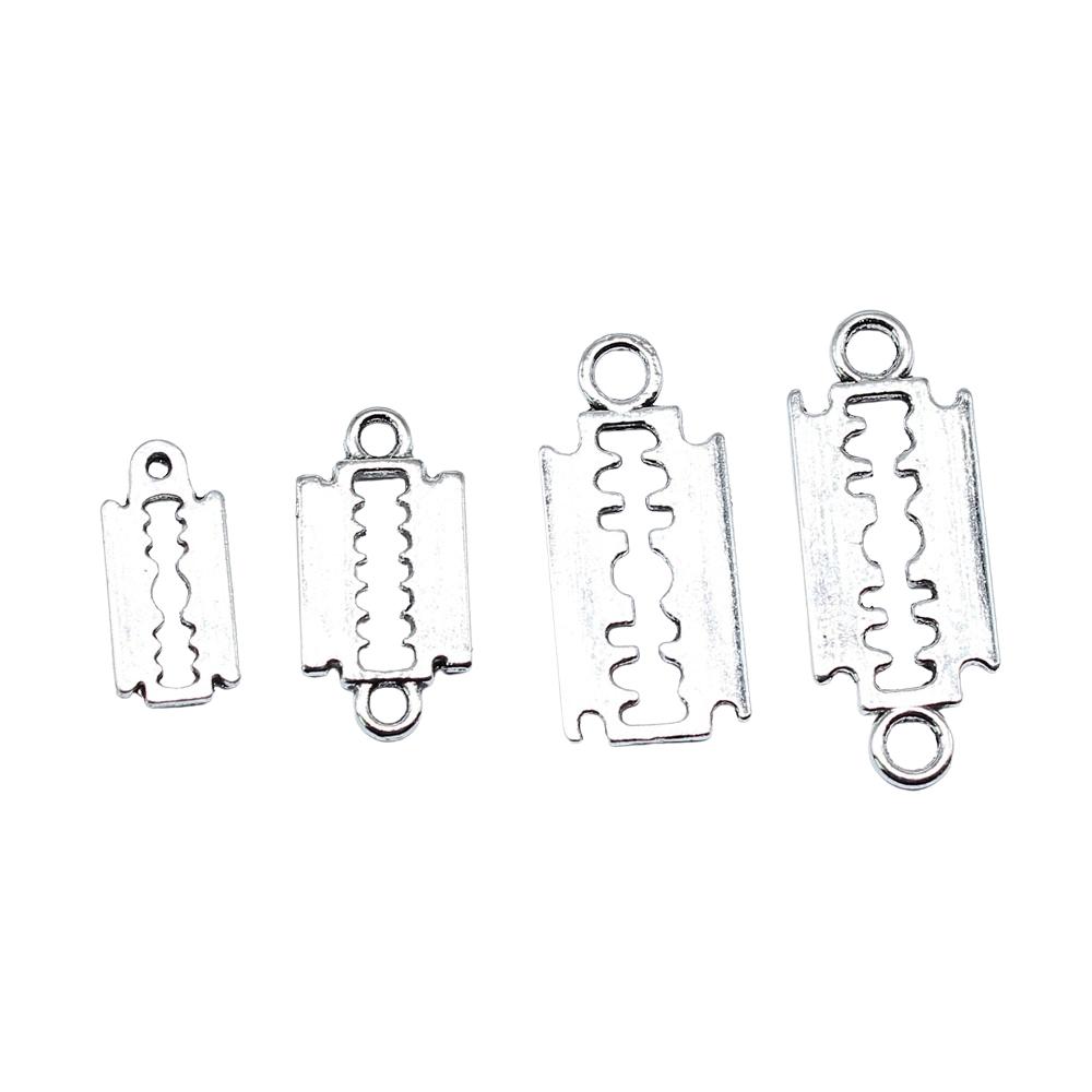 20 Stück Rasierklingen-Verbinder-Anhänger Für Schmuckherstellung Rasierklingen-Anhänger DIY Metallarmband Halskette Schmuckzubehör