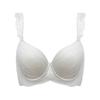 Large size sexy white underwear women's big breasts show small gathering anti-sagging breast adjustment bra