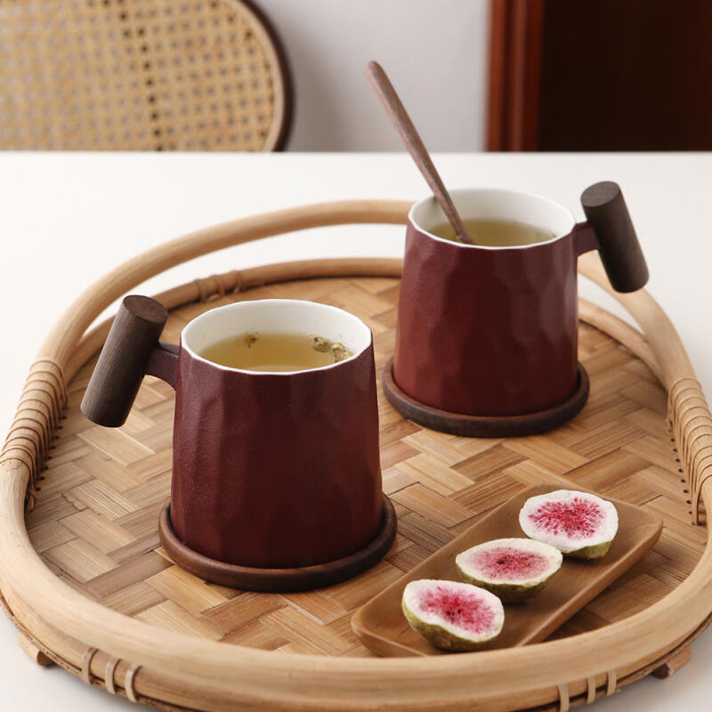 300ml mug and coaster set for 2