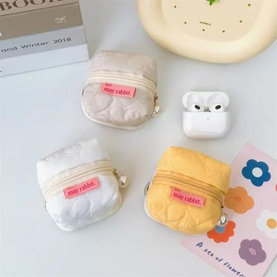Candy Color Square Three-dimensional Mini Cute Coin Purse Fashion Kawaii Coin Bag Portable Wireless Earphone Bag Protective Case