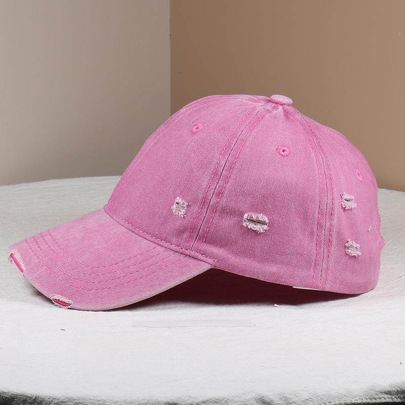 Unisex Distressed Washed Baseball Cap - Versatile Duckbill Design