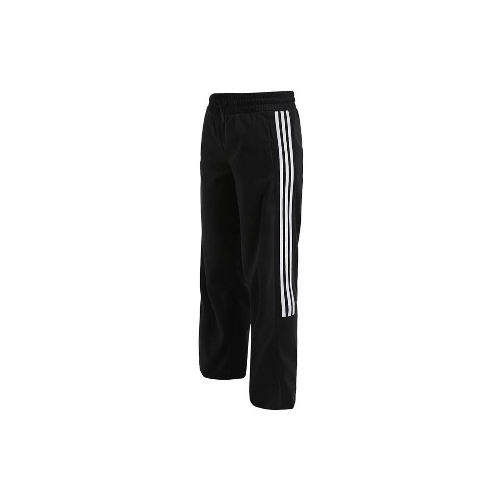 Adidas Logo Embroidered Straight Leg High Waist Knitted Sports Pants Women Pants Black GK8762