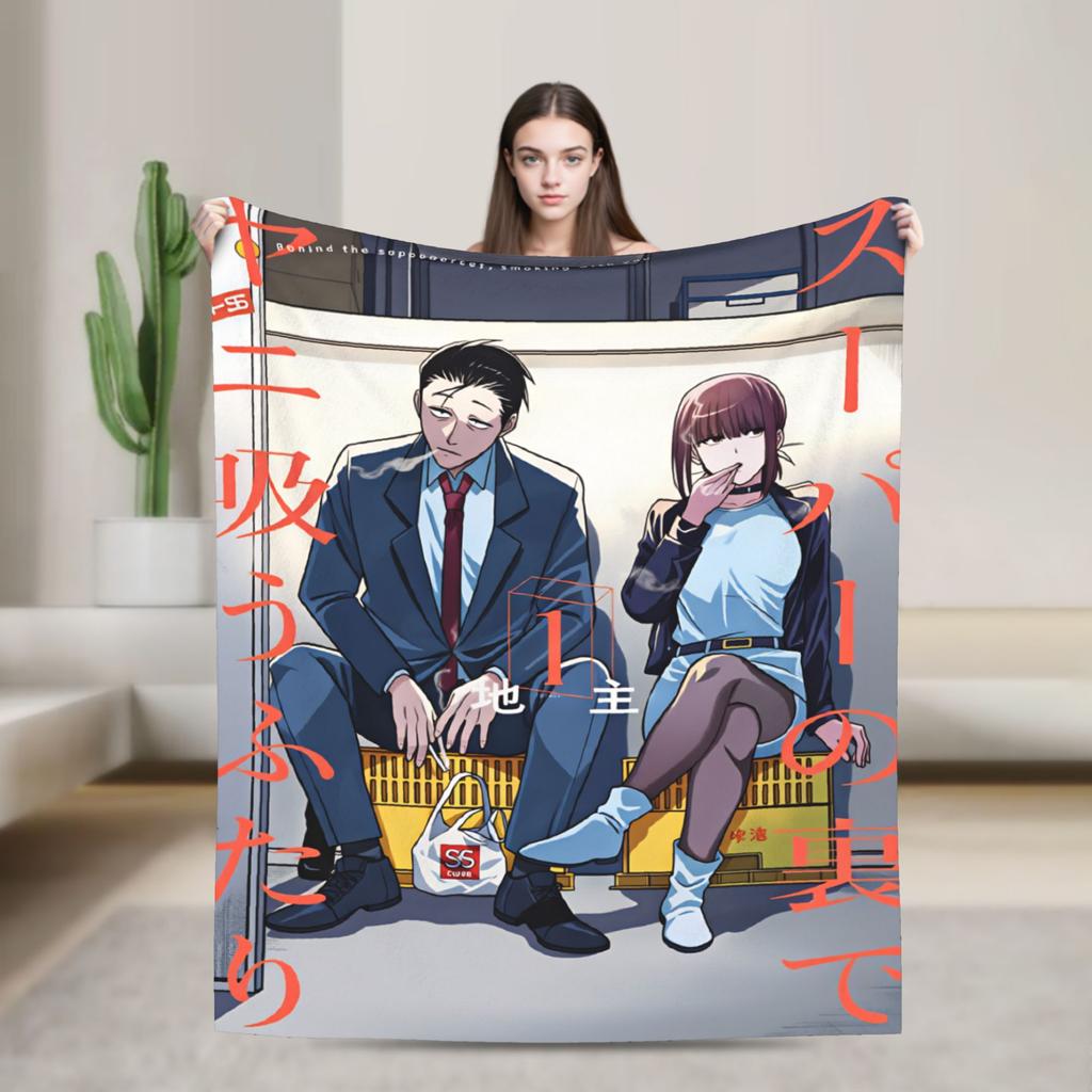 Smoking Behind The Supermarket With You Blankets Quality Super Soft Throw Blanket Winter Picnic Couch Chair Sofa Bed Bedspread