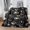 1pc Moon Printing Lightweight Flannel Blanket, Comfortable and Warm Blanket, for Camping Sofa Bed and Couch Office, Suitable for Gift Blanket