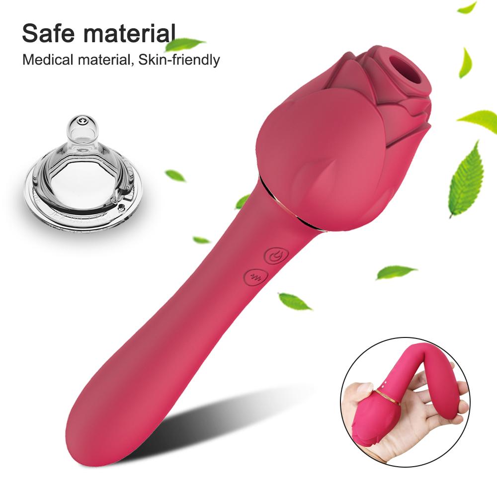 Vibratori rosa Succhia capezzoli Succhia vaginale Stimolatore clitoride Punto G Potente vibratore Dildo Giocattoli sessuali per donne Coppie adulte