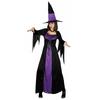 Adult Halloween Ladies Classic Purple Witch Fancy Dress Costume & Hat Accessory