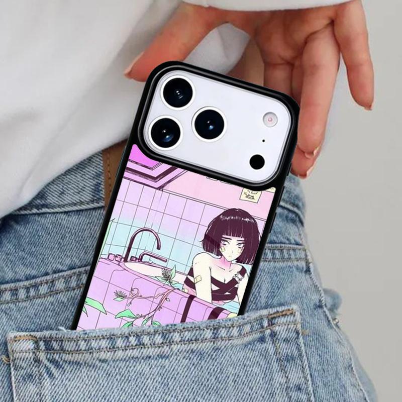 Japanese Style Anime Phone Case for iPhone 16e 15 14 13 12 17 Pro Max Plus Air 17pro Cover Coque