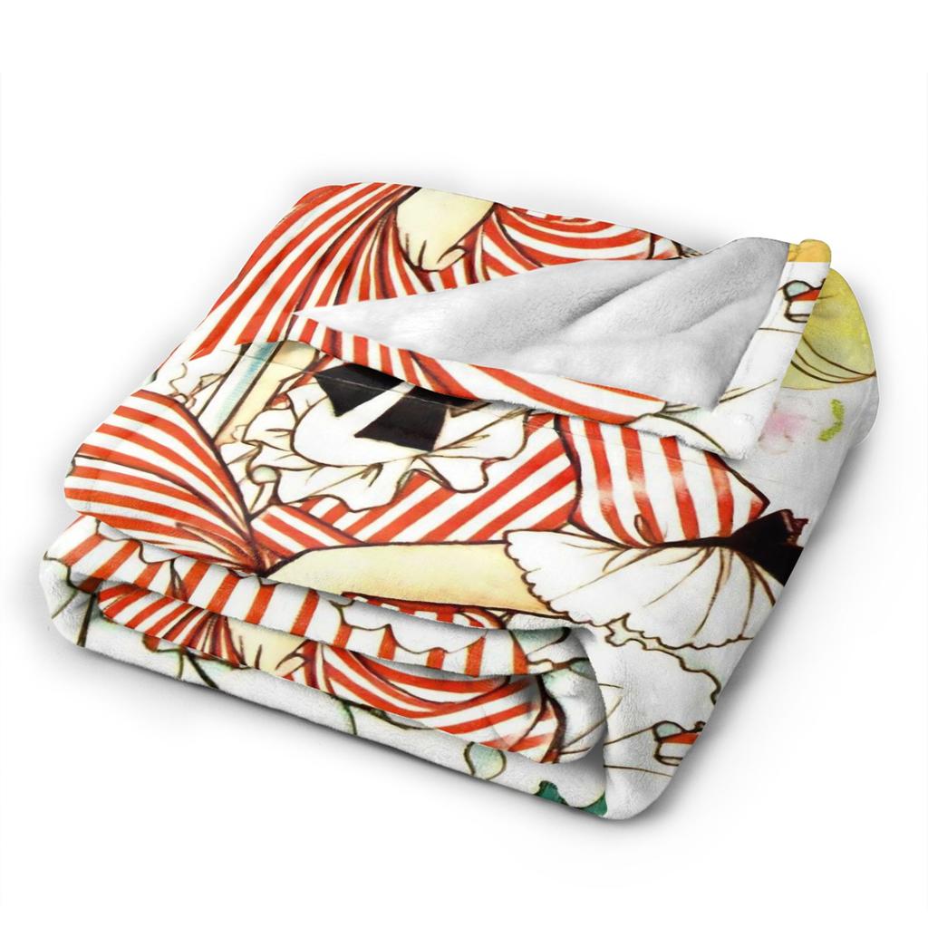 Super Warm BlanketChildren Travel Candy Candy Manga Throw Blanket Flannel Bedspread For Outdoor Novelty Sofa Bed Cover