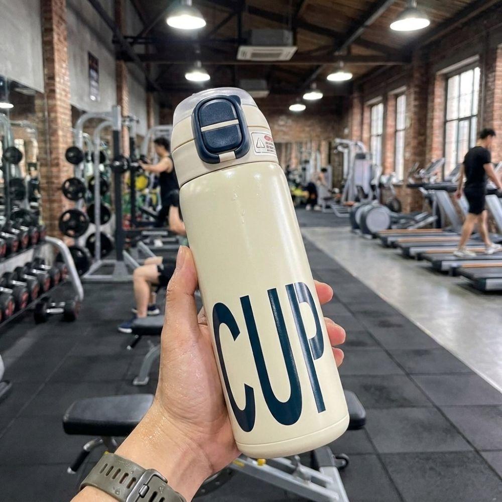 Leak-proof Sports Water Bottle Large Capacity Thermos Cup Stylish Insulated Bottle Fitness
