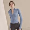 Fleece Yoga Clothes Women's 1011 New Spring Stand-up Neck Sports Jacket Cardigan Zipper Warm Fleece Running Top