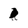 Acrylic Crow Figurine Halloween Decoration Standing Bird Ornament for Indoor Outdoor Seasonal Display Home Tabletop Accent