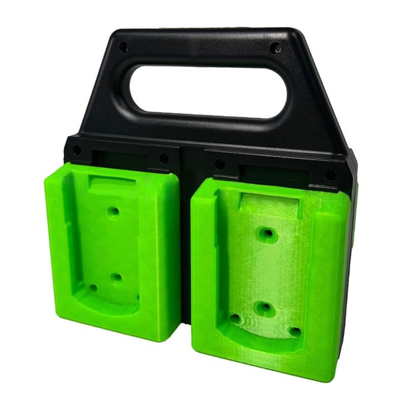 Space Saving 4 Bay Tool Battery Storage Rack Small Designs 18V/20V Battery Organizers Easy to Use for Workshop Use