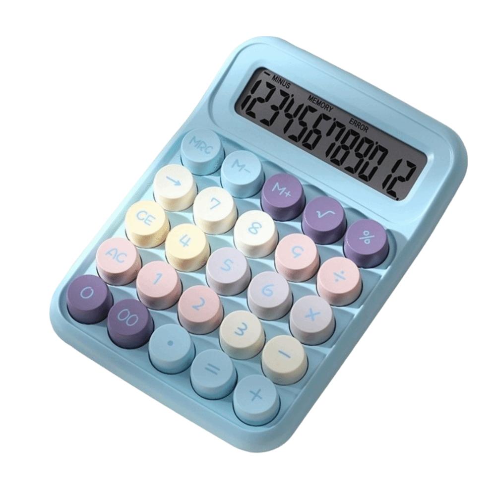 Large LCD Display Mechanical Key Calculator ABS Material Portable Calculator Home
