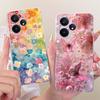 Etui na telefon Realme Neo7 Turbo Neo 7 Miękkie Przezroczyste Silikonowe Funda Wzór Kwiatowy Motyl Kokardka Smok Loong Tylna Pokrywa RMX5060