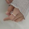 925 Intertwined Lightning Ring: Women's Retro Pinky Ring In Simple Luxury Style