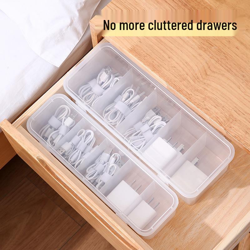 Desktop Dustproof Cable Management & Charging Organizer Box