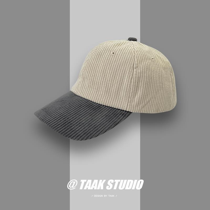 Unisex Corduroy Baseball Cap Retro Style Adjustable Hat For Spring Gift Summer