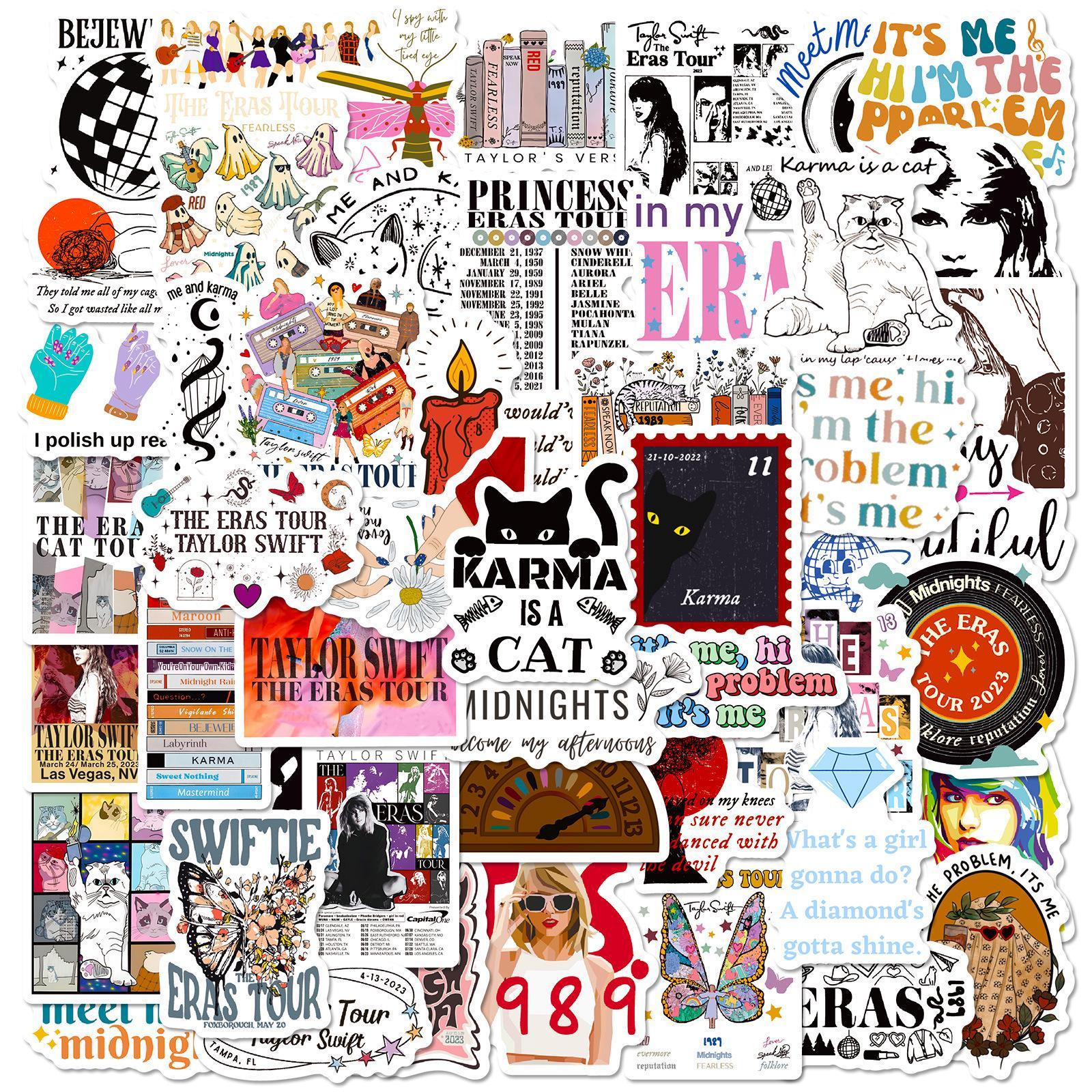 100-Piece Moldy Singer Taylor Swift Stickers for Notebook & Luggage