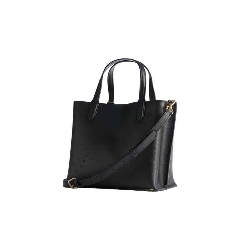 Coach Willow 24 Turn-lock Zipper Double-layer Pebbled Leather Bucket Bag Tote Bag Tote Bag Shopping Bag Hand-held Crossbody Bag Medium Women's Black