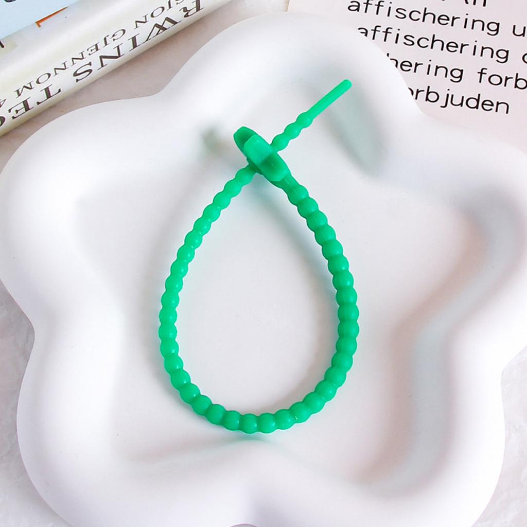 22cm Candy-Colored Stars Silicone Rope Data Line Binding Tape DIY Jewelry Key Chain Accessories Dress Tags Rope