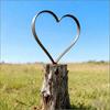 Iron Heart Shape Stake for Outside Decorative Garden Stake Decoration Plant Stake Iron Art Outside Yard Art Outdoor