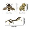 Bee Mantis Pig Ornaments Tea Pet Insect Honeybee Vintage Brass Crafts Figurine Sculpture Home Office Desktop Decor