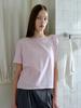 FORMATIVE Relaxed Fit Boat Neck Short Sleeve T-Shirt Fmst4015S_Low Pink
