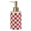Ceramic Checkerboard Lotion Bottle Hand Sanitizer Bath Gel Separate Bottle Household Lotion Press Bottle Soap Dispenser