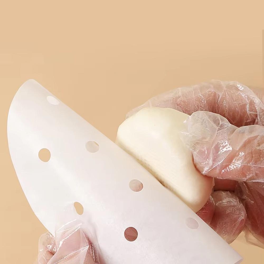 50Pcs Cookware Non-Stick Steamer Mat Restaurant Oil Paper Durable Dim Sum Paper Cooking Tools