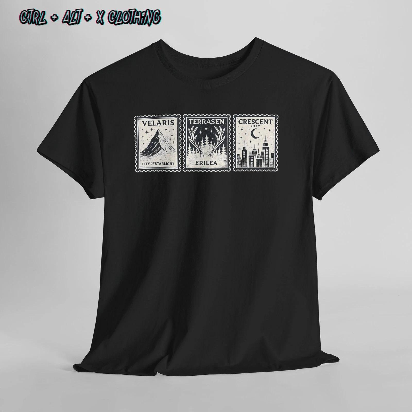 

Court of Thorns and Roses ACOTAR Shirt Valris Crescent City Terrasen Tee Top L