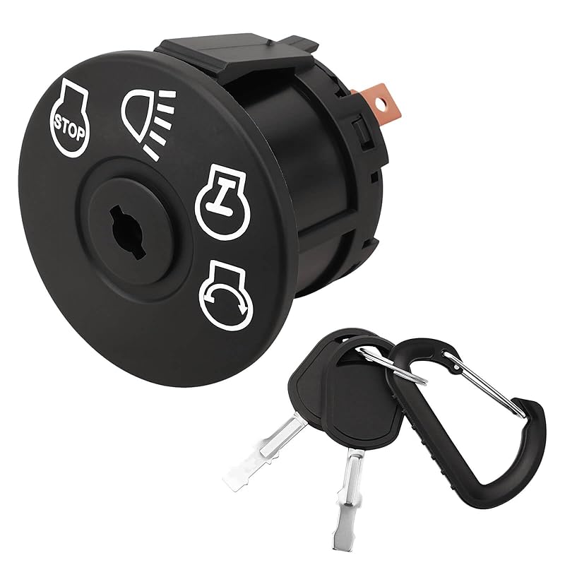 RAMATA 925-06119C 725-13425 Ignition Starter Switch With Key Fit For Cub Cadet Parts XT1-LT42 XT1-LT46 XT2-LX42 JD Troy Bilt TB30R TB42 TB46 MTD
