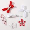 Ballet Style Ribbon Bow Duckbill Hair Clip Set – Sweet Christmas Braiding Accessories