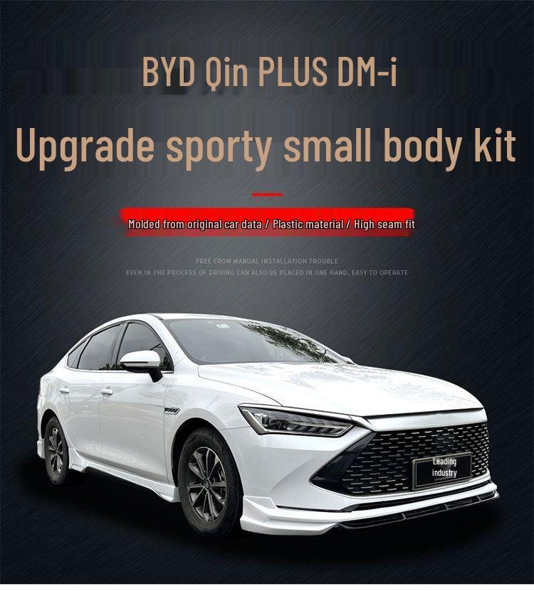 BYD Qin Plus Dmi/EV EFG Style Body Kit: Lower Front & Rear Lips, Side Skirts, Tail Wing with Lights