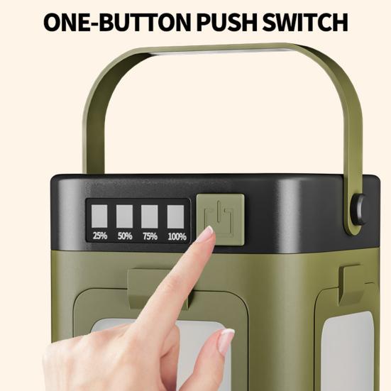 Multi-function Folding Outdoor Camping Light Power Bank USB Rechargeable Solar Lantern Super Bright Hiking Tent Hanging Lamp Emergency Flashlight