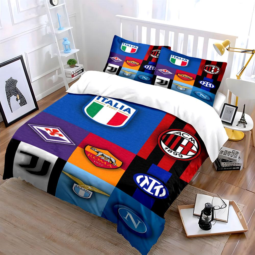 Football Club Logos Grid. Bedding Sets Duvet Cover Sets Duvet Covers Pillowcases(1*Duvet Cover 2*Pillowcases Without Duvet Insert)