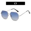 Sunglasses polygonal metal driving new sunglasses trendy seaside travel sunglasses women take pictures