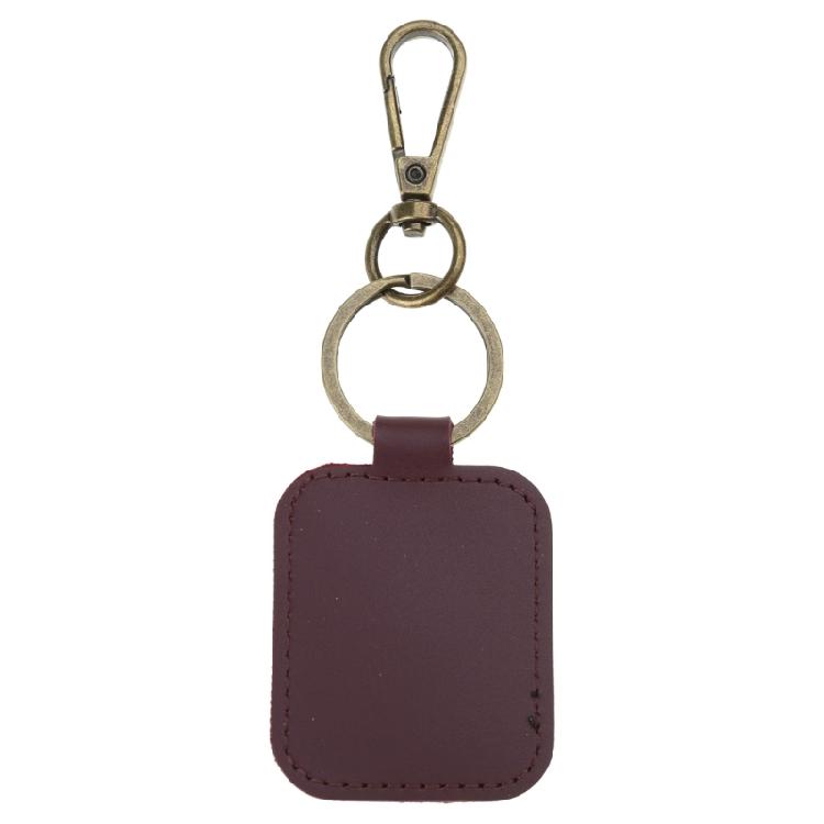 Leather Ring Holder With Keyring Attachment Compact Leather Ring Bag with Keyring for Necklace and Ring Storage