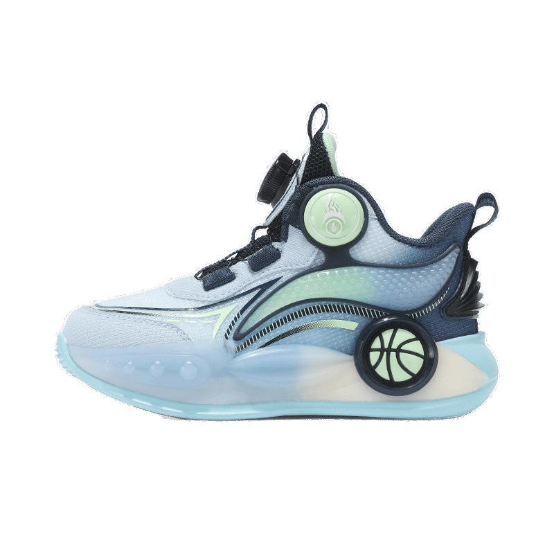 Children's Basketball Shoes Spring New Combat Wear-resistant Shock-absorbing Running Shoes Medium Older Children Breathable Non-slip Boys Sports Shoes