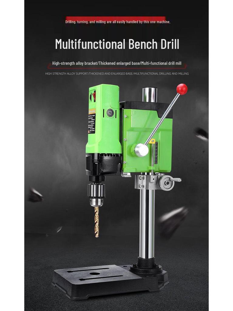High-Precision 220V Mini Drill Press for Household and Industrial Woodworking