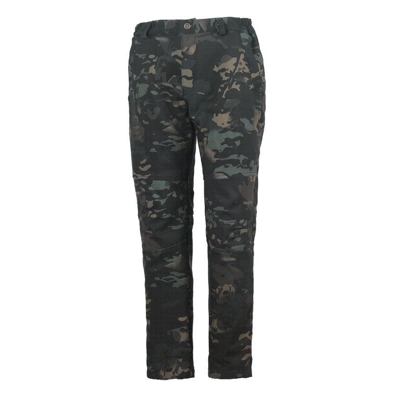 Men's Outdoor Windproof Ski Pants: Winter Fleece-Lined, Cold-Proof, Multi-Pocket Softshell for Mountaineering