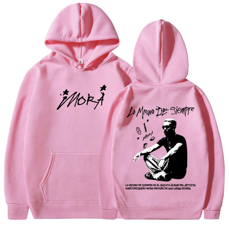 Rapper Mora Lo Mismo De Siempre Album Merch Hoodies Herren Damen Kleidung Langarm Sweatshirts Harajuku Übergroße Pullover